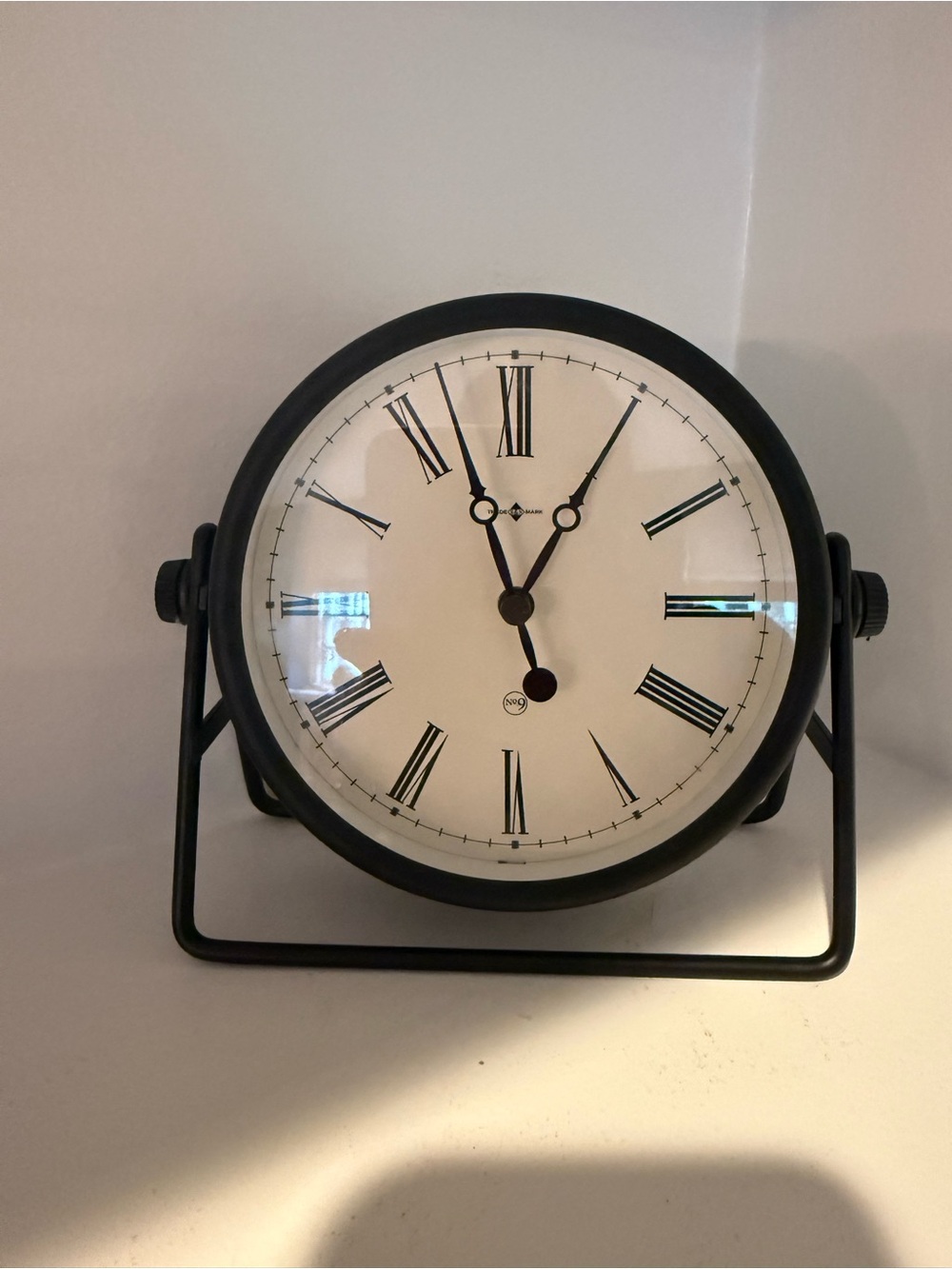 Black Shelf Roman Numeral Clock - Wall Decor